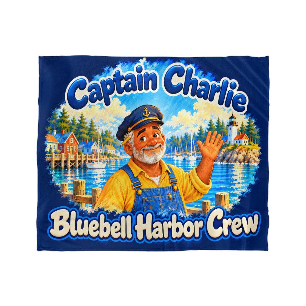 Captain Charlie — Bluebell Harbor Crew Fleece Blanket