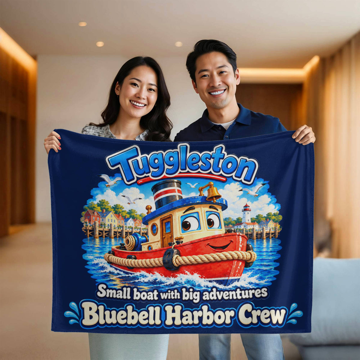 Tuggleston — Bluebell Harbor Crew Fleece Blanket