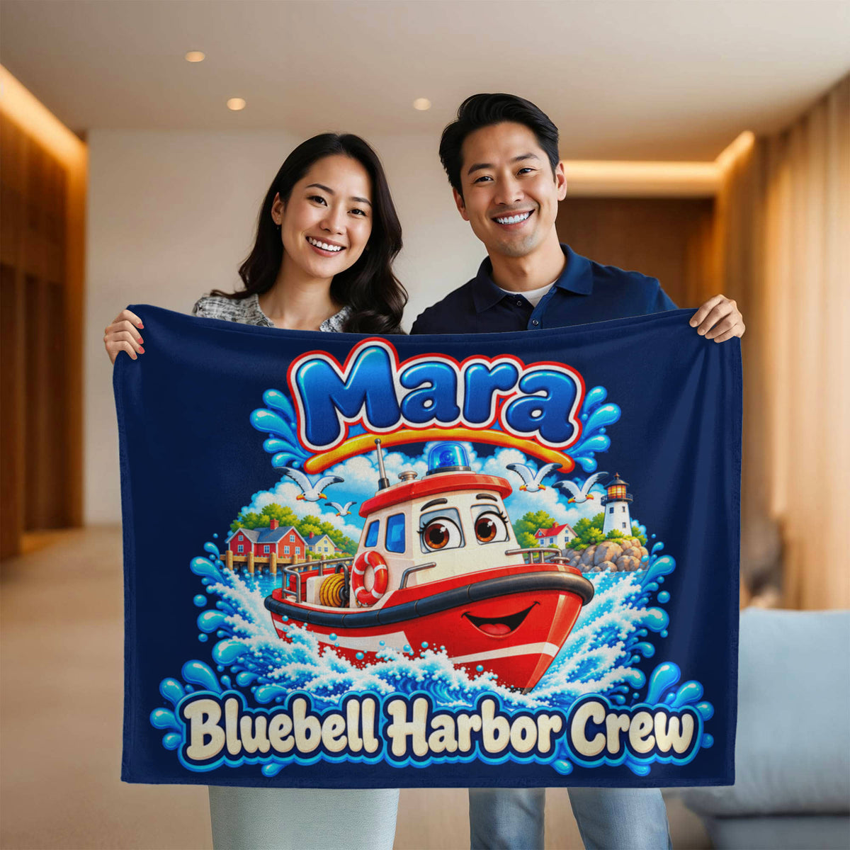 Mara — Bluebell Harbor Crew Fleece Blanket