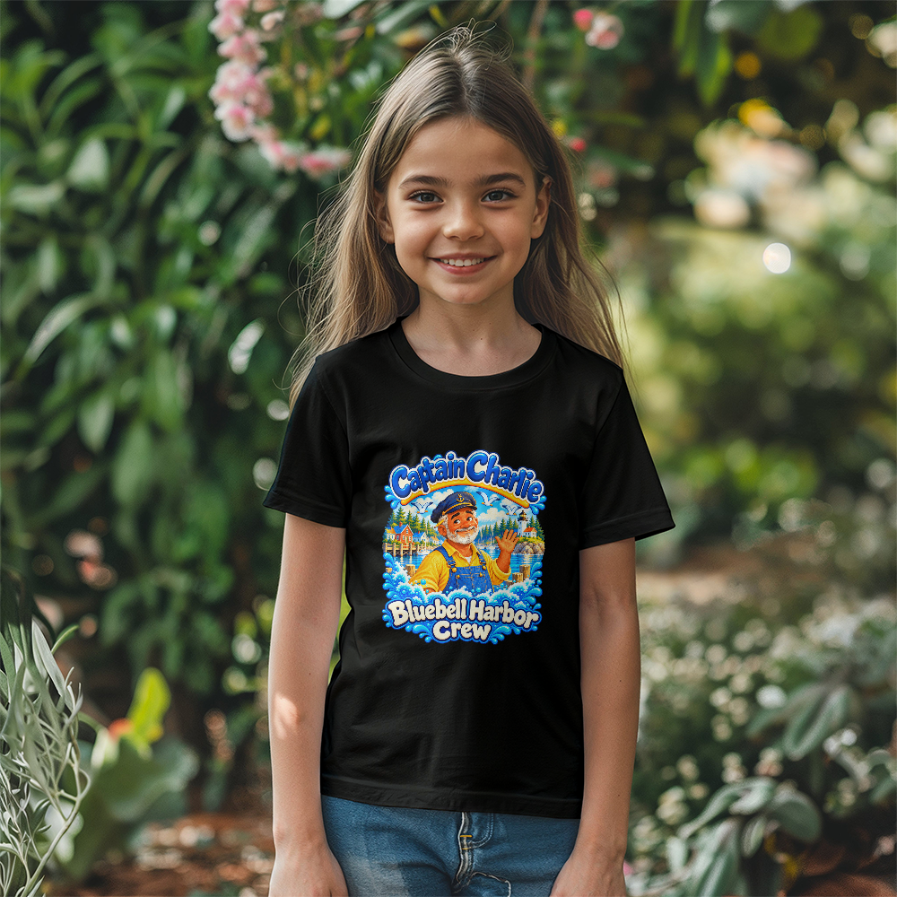 Captain Charlie — Bluebell Harbor Crew Kids T-Shirt