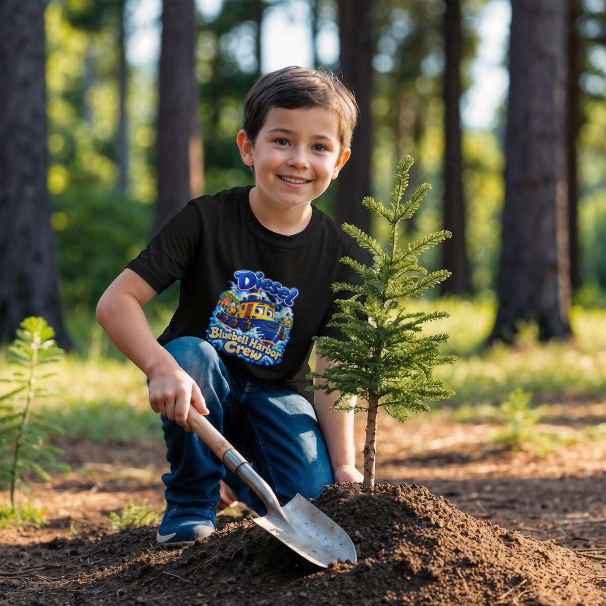 Diesel — Bluebell Harbor Crew Kids T-Shirt