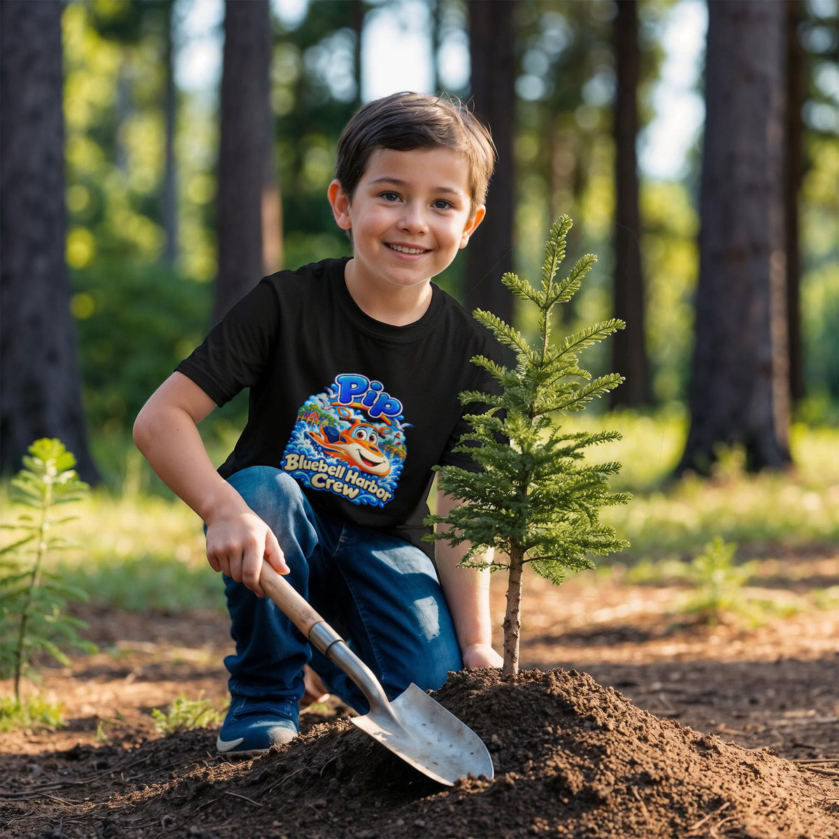 Pip — Bluebell Harbor Crew Kids T-Shirt