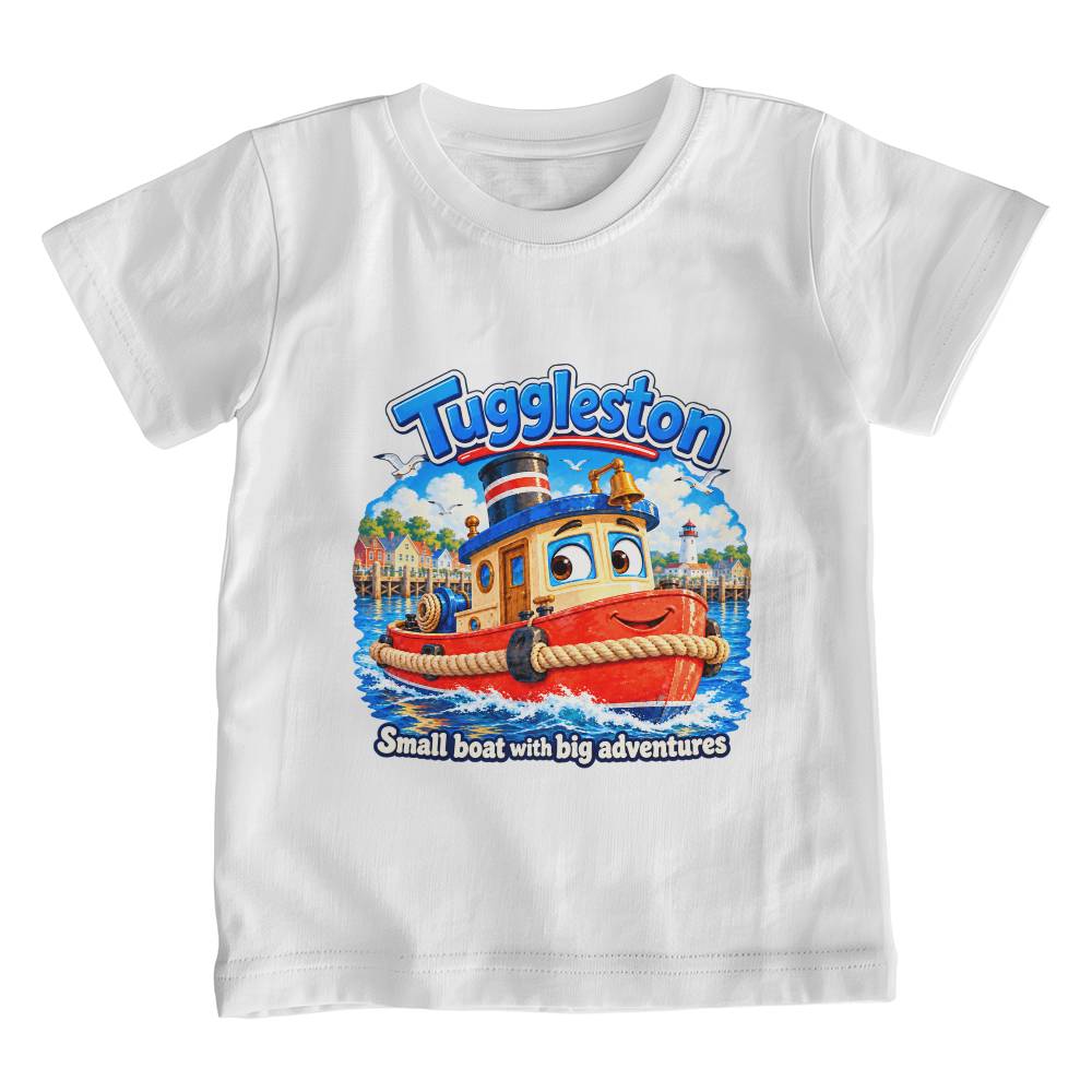 Tuggleston — Small Boat, Big Adventures Kids' T-Shirt
