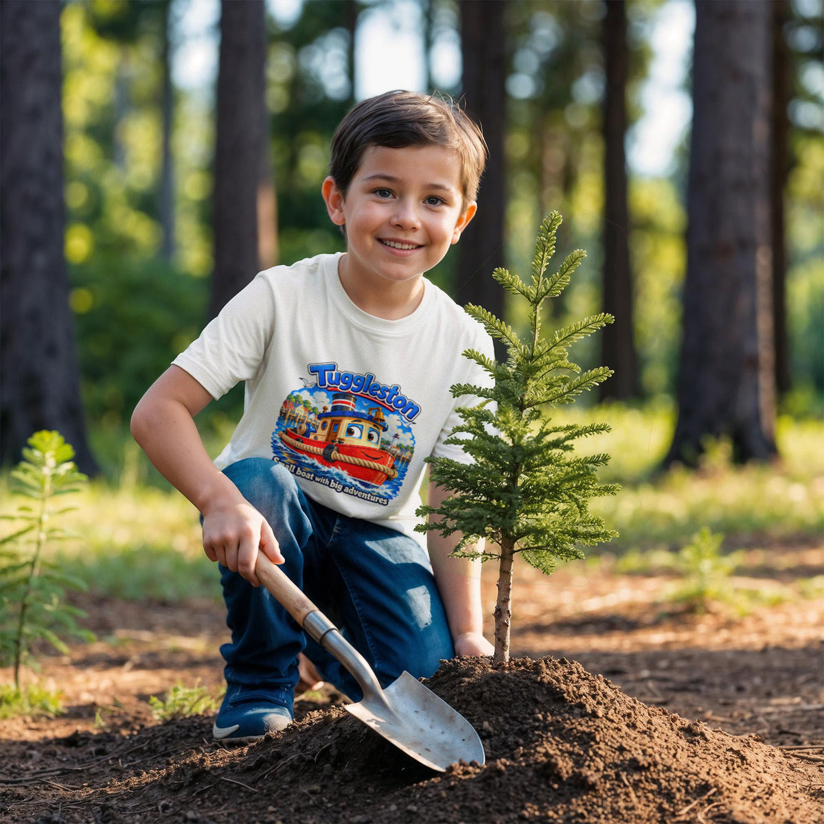 Tuggleston — Small Boat, Big Adventures Kids' T-Shirt