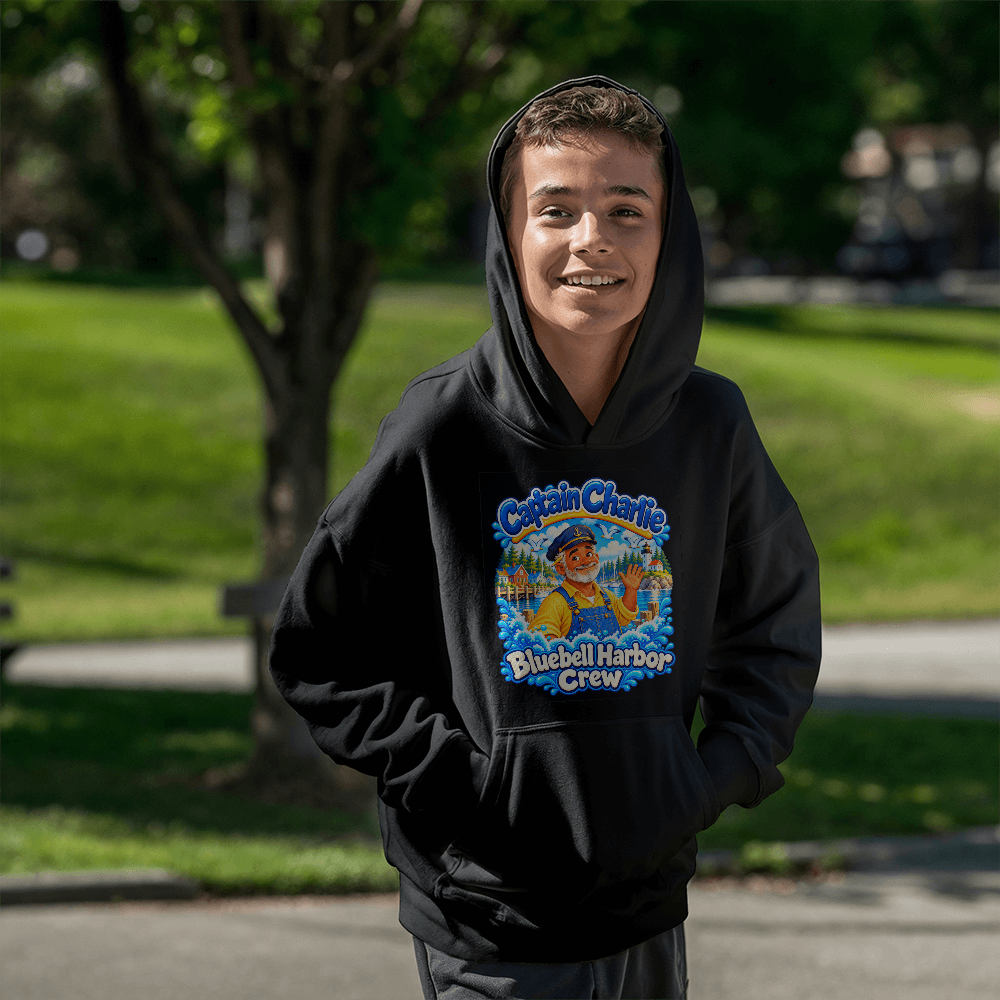 Captain Charlie — Bluebell Harbor Crew Kids Hoodie