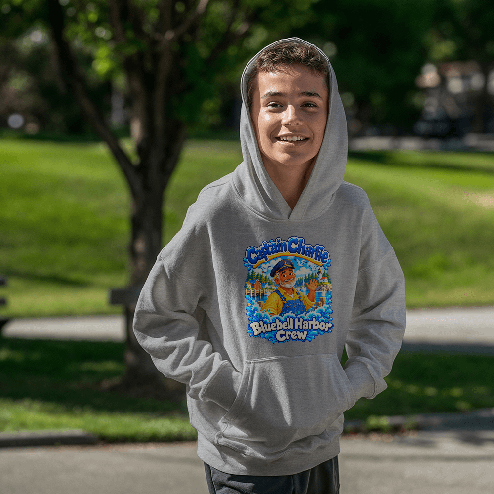Captain Charlie — Bluebell Harbor Crew Kids Hoodie