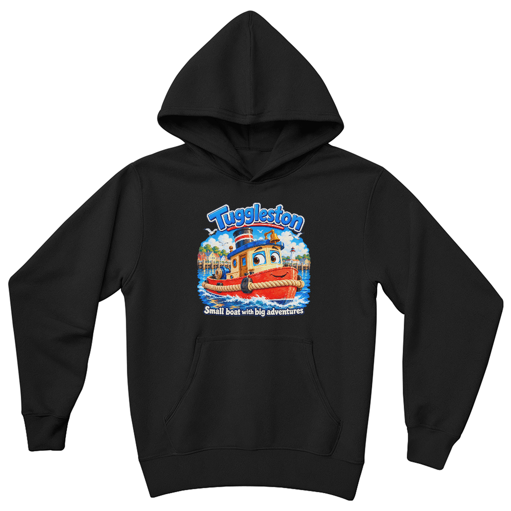 Tuggleston — Small Boat, Big Adventures Kids Hoodie
