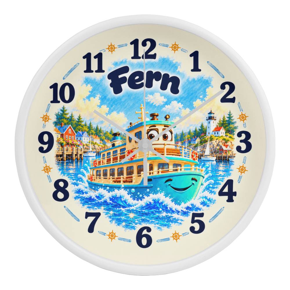 Fern — Bluebell Harbor Wall Clock