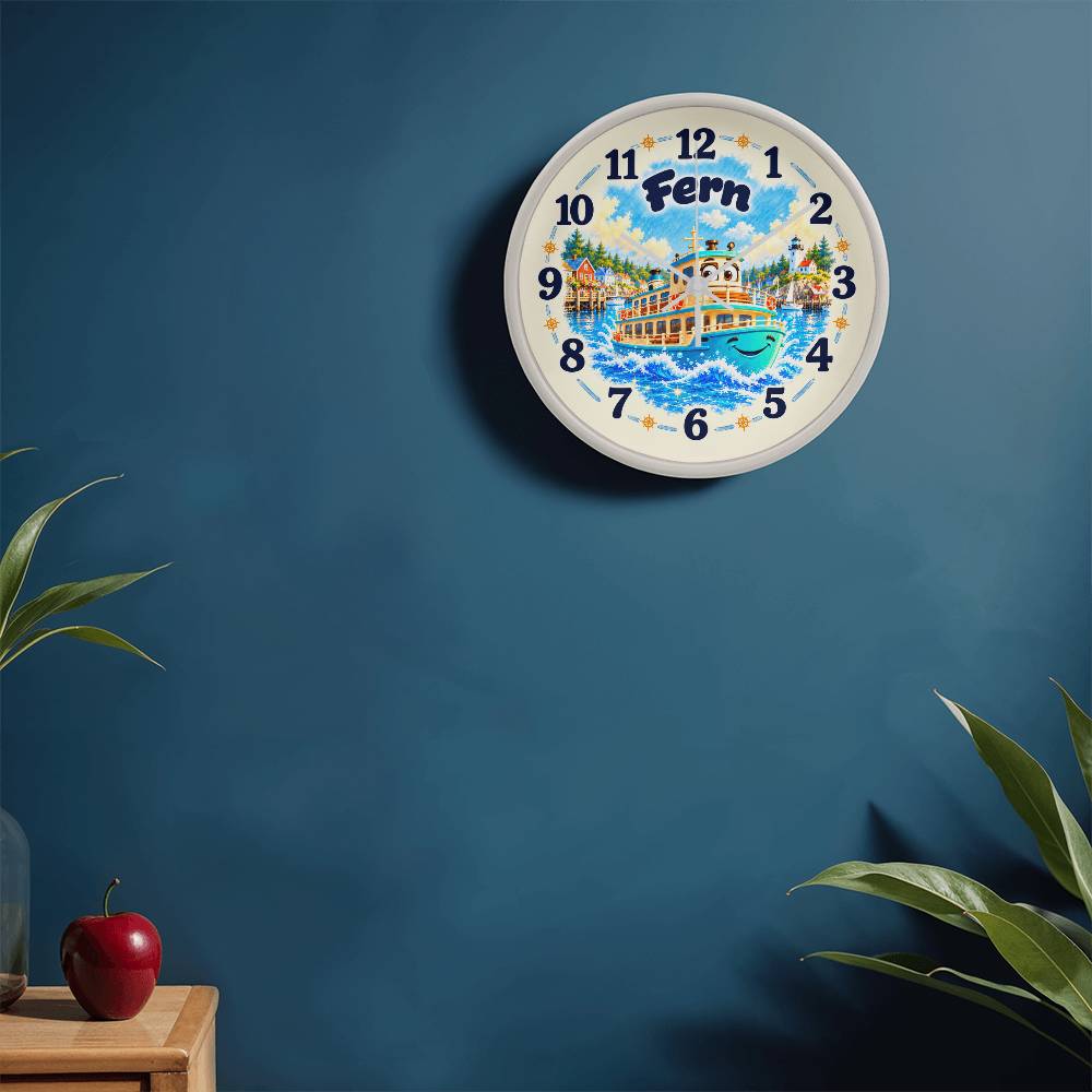 Fern — Bluebell Harbor Wall Clock