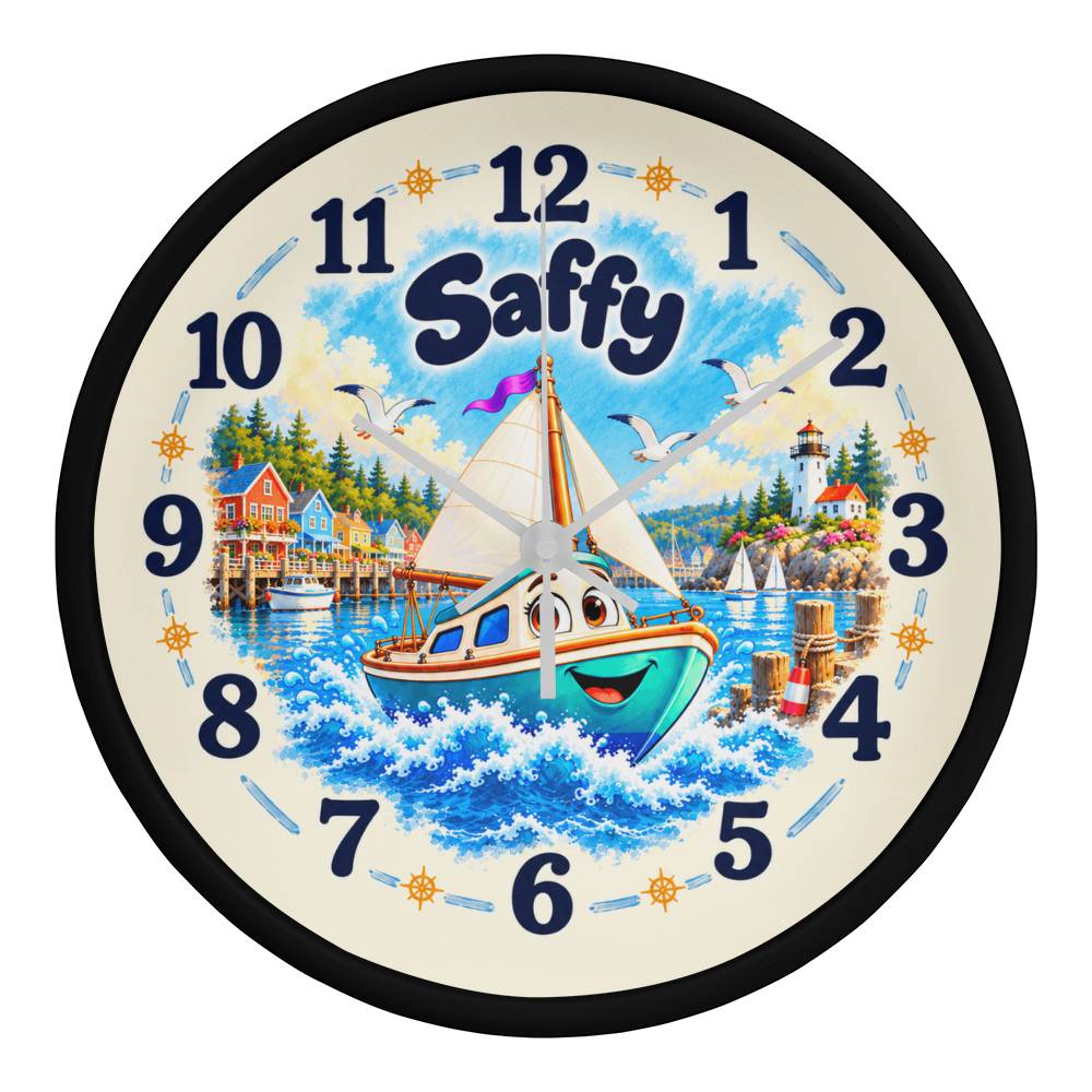 Saffy — Bluebell Harbor Wall Clock