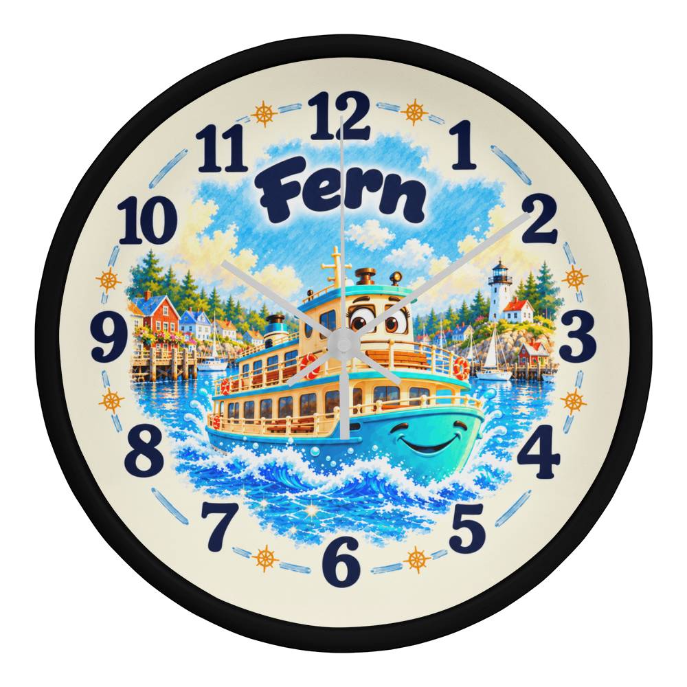 Fern — Bluebell Harbor Wall Clock