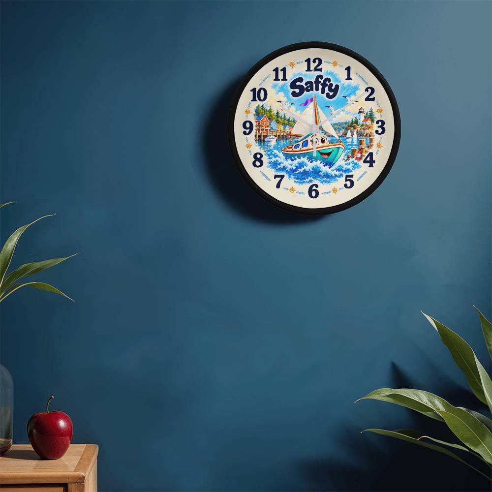 Saffy — Bluebell Harbor Wall Clock