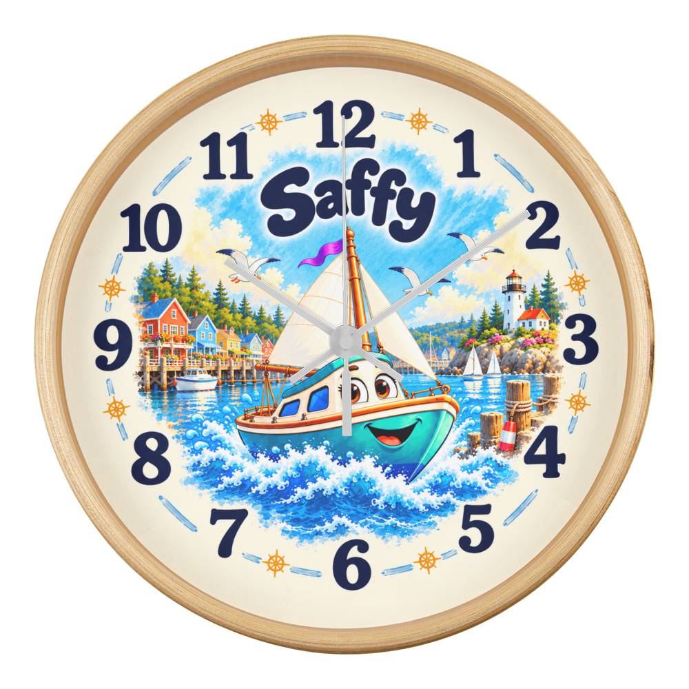 Saffy — Bluebell Harbor Wall Clock