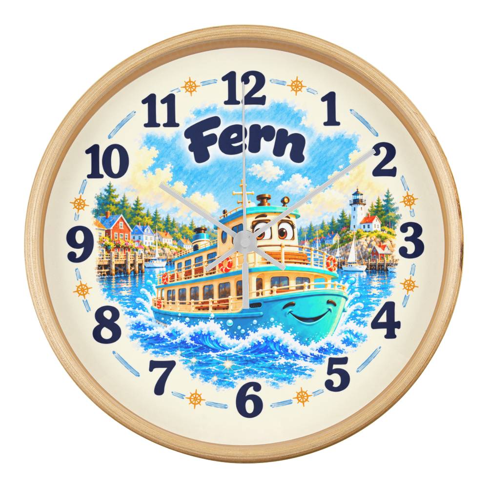 Fern — Bluebell Harbor Wall Clock