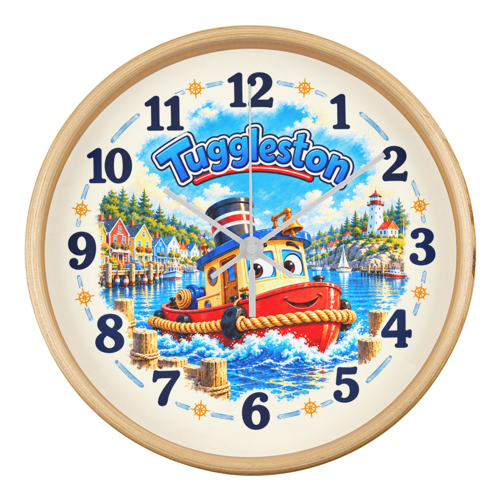 Tuggleston — Bluebell Harbor Wall Clock