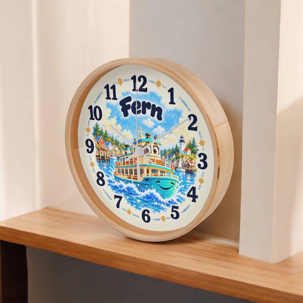 Fern — Bluebell Harbor Wall Clock