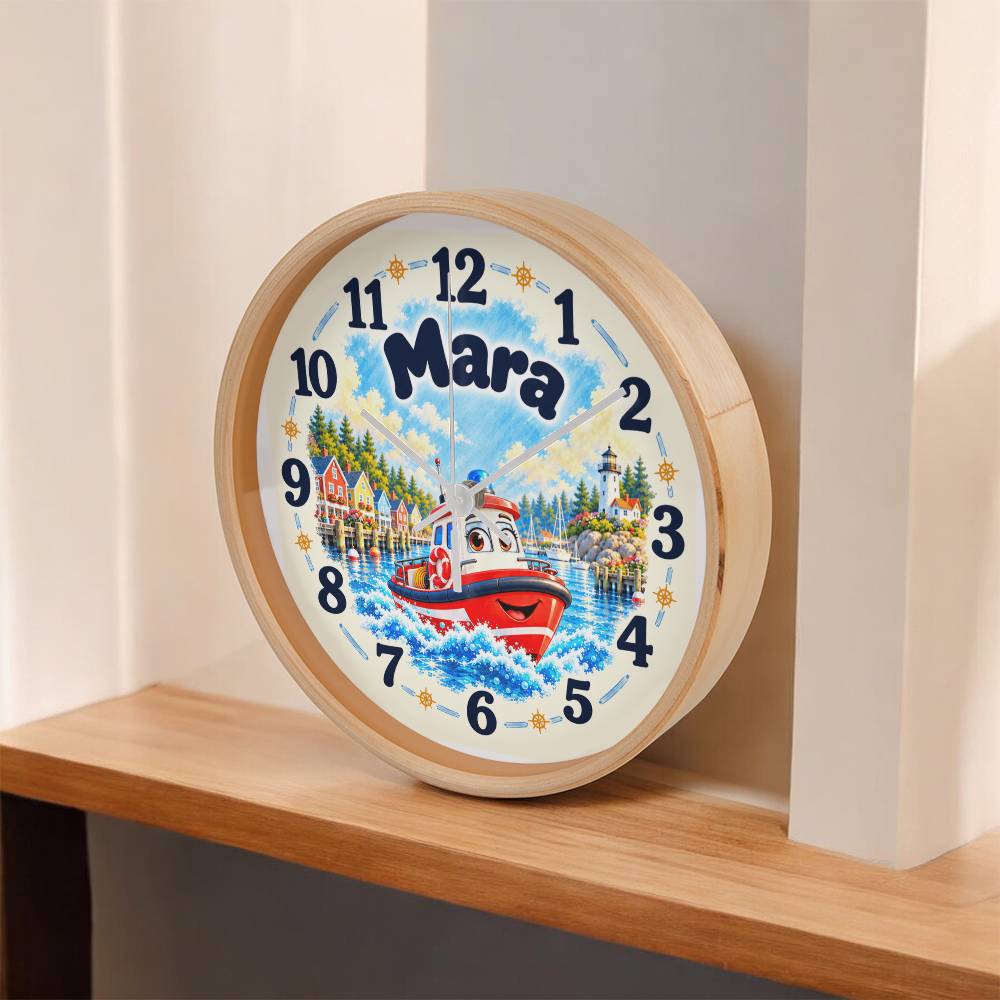 Mara — Bluebell Harbor Wall Clock