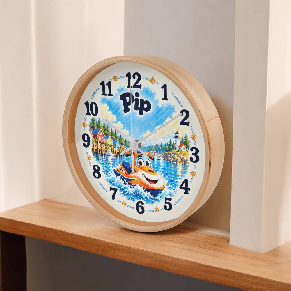 Pip — Bluebell Harbor Wall Clock