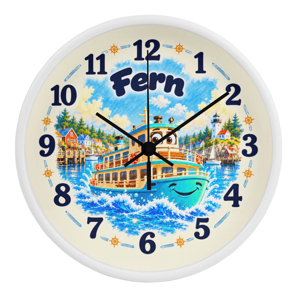 Fern — Bluebell Harbor Wall Clock