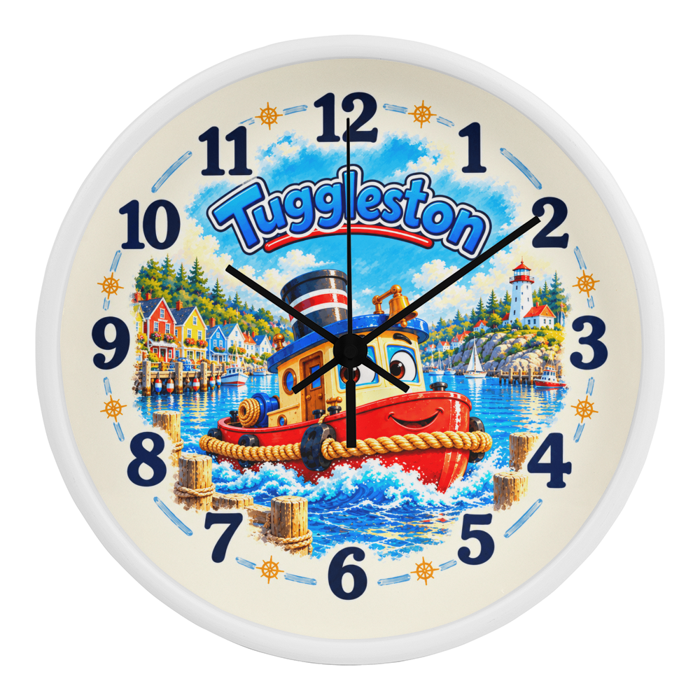 Tuggleston — Bluebell Harbor Wall Clock