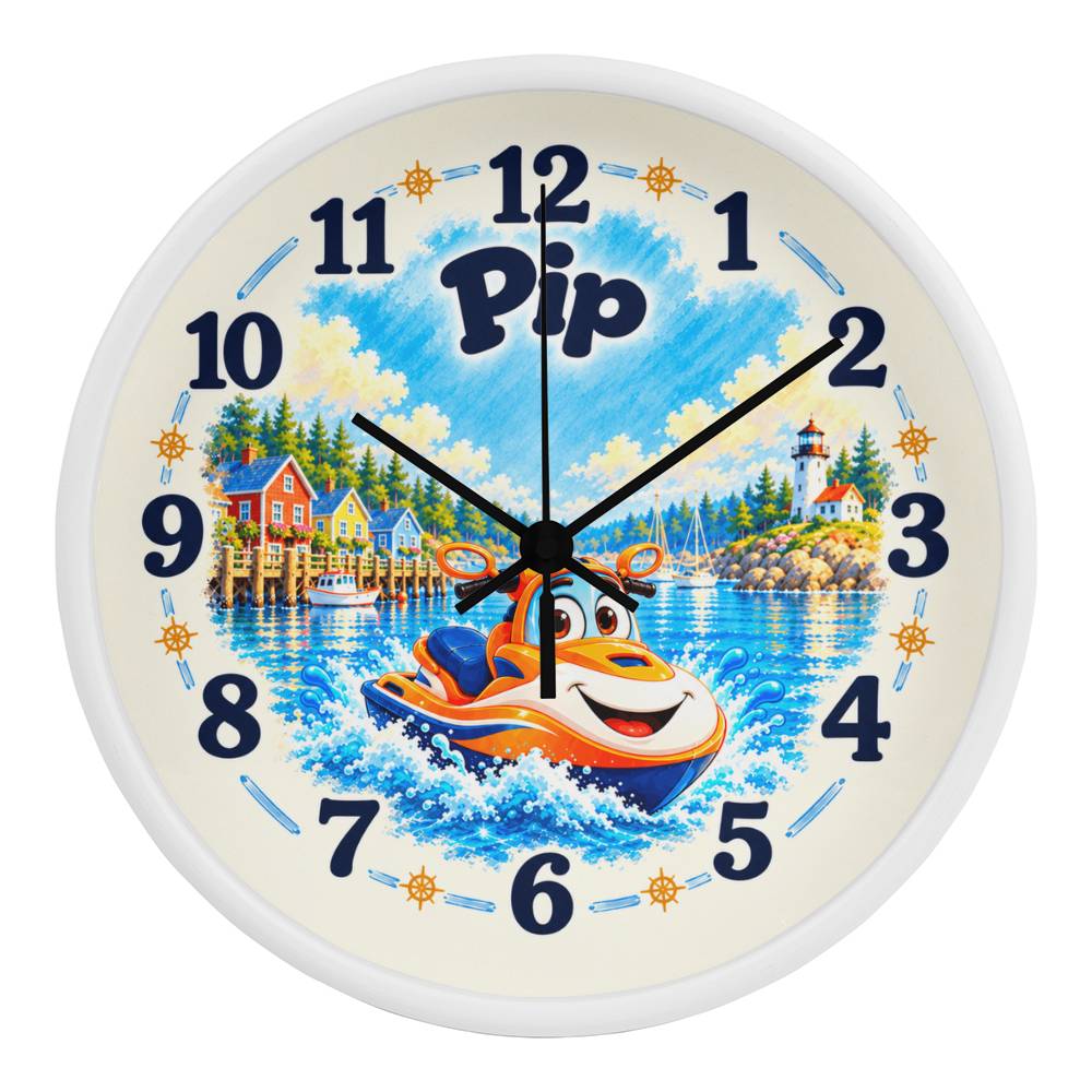Pip — Bluebell Harbor Wall Clock