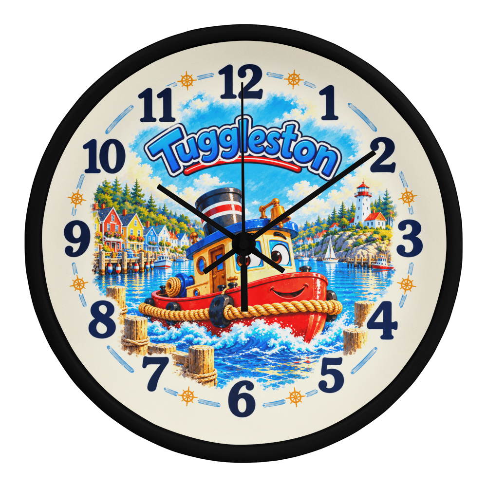Tuggleston — Bluebell Harbor Wall Clock