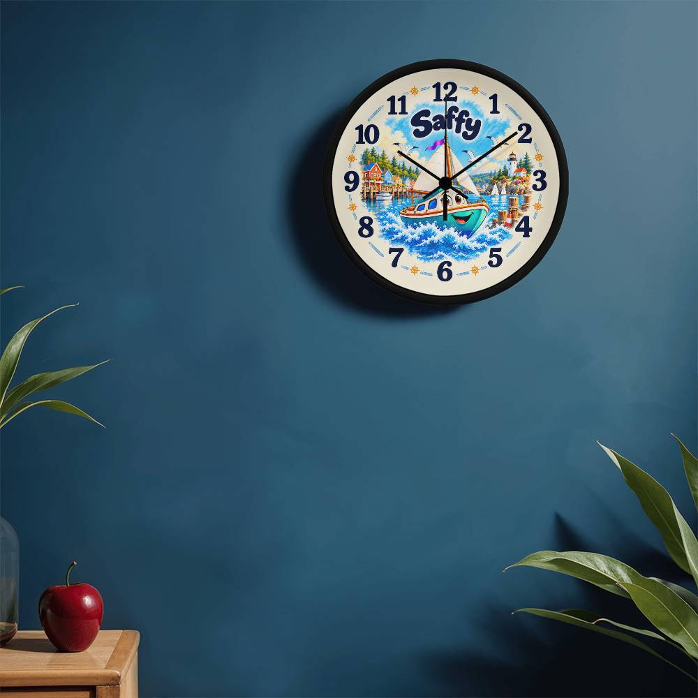 Saffy — Bluebell Harbor Wall Clock