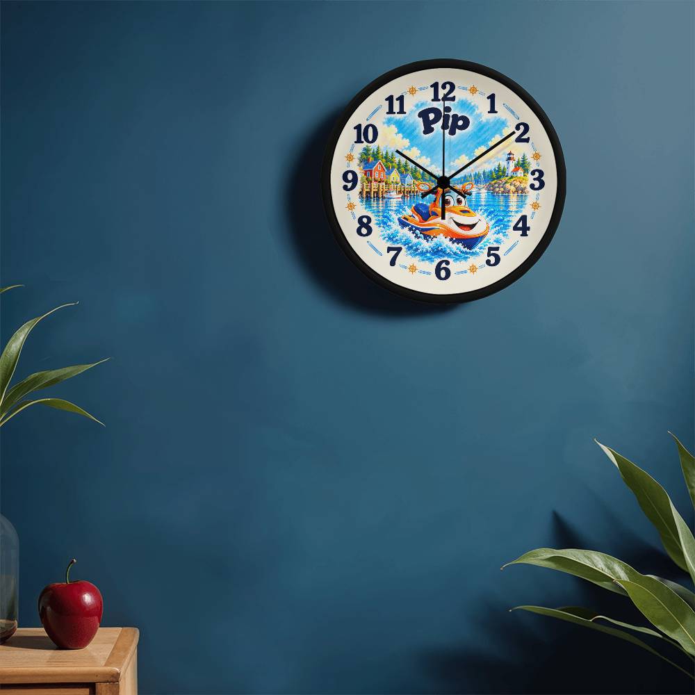 Pip — Bluebell Harbor Wall Clock
