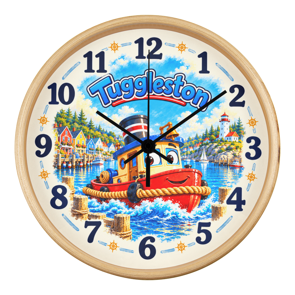 Tuggleston — Bluebell Harbor Wall Clock