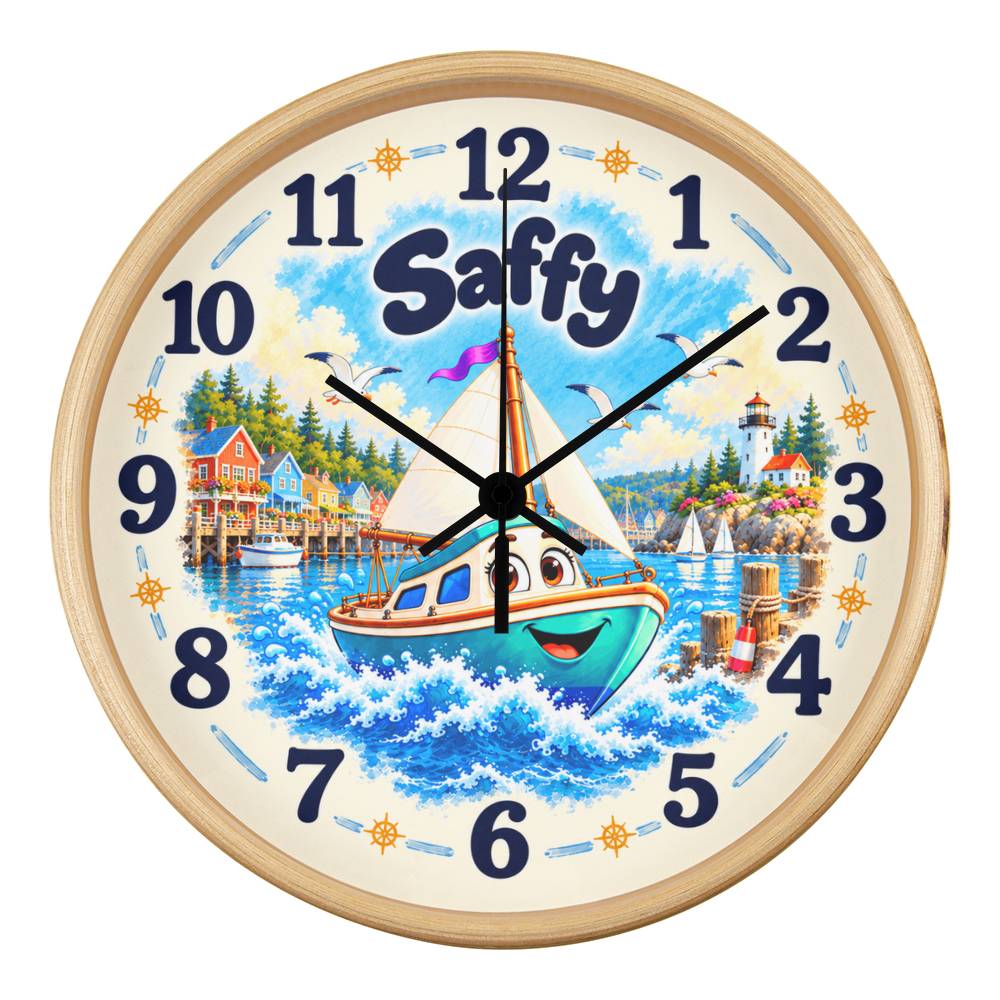 Saffy — Bluebell Harbor Wall Clock