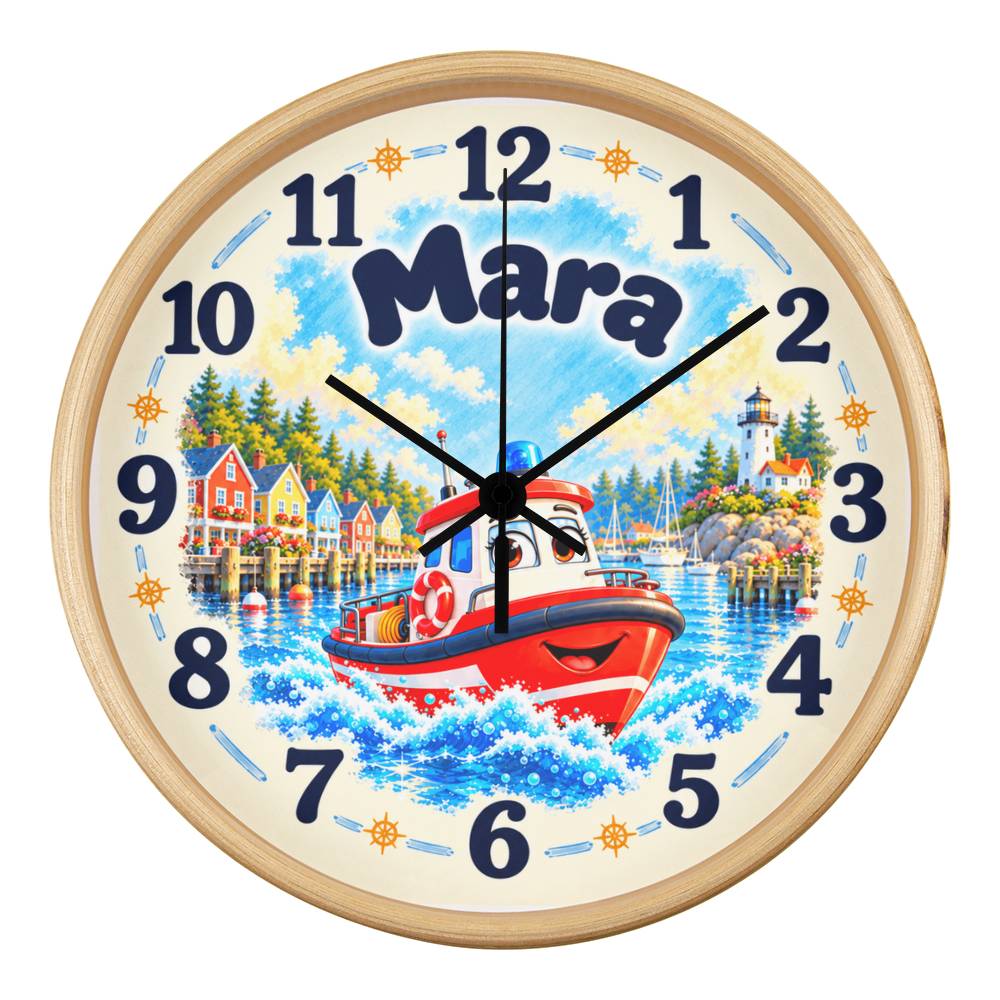Mara — Bluebell Harbor Wall Clock