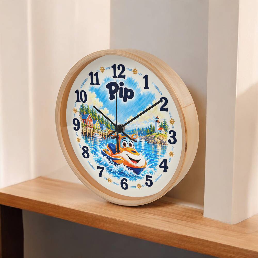 Pip — Bluebell Harbor Wall Clock