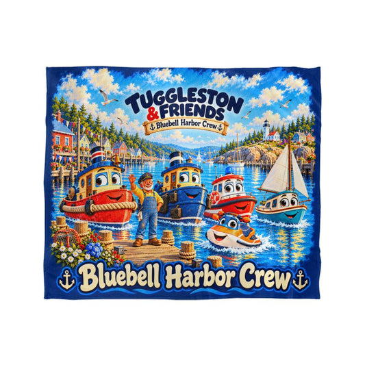 Tuggleston & Friends — Bluebell Harbor Crew Fleece Blanket
