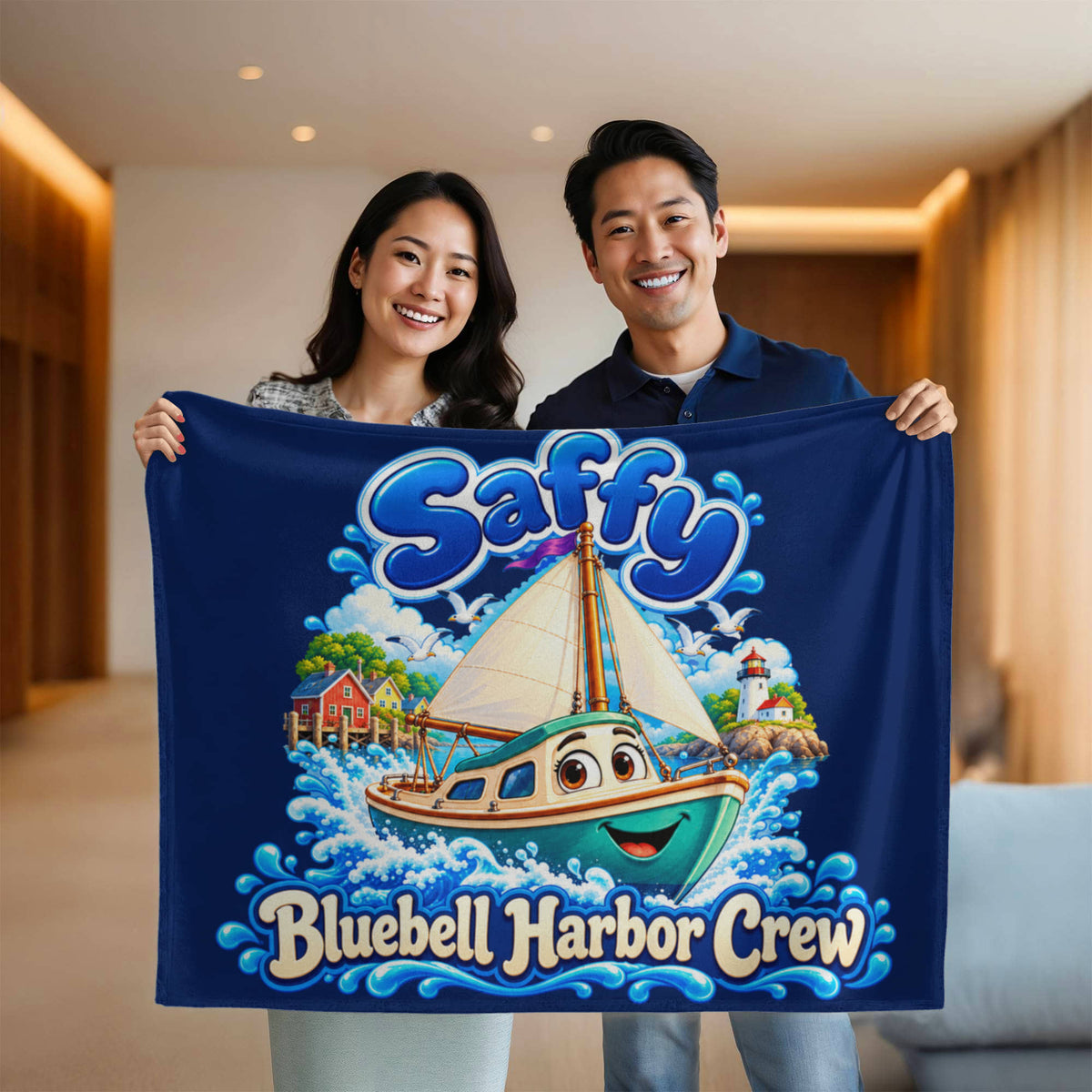 Saffy — Bluebell Harbor Crew Fleece Blanket
