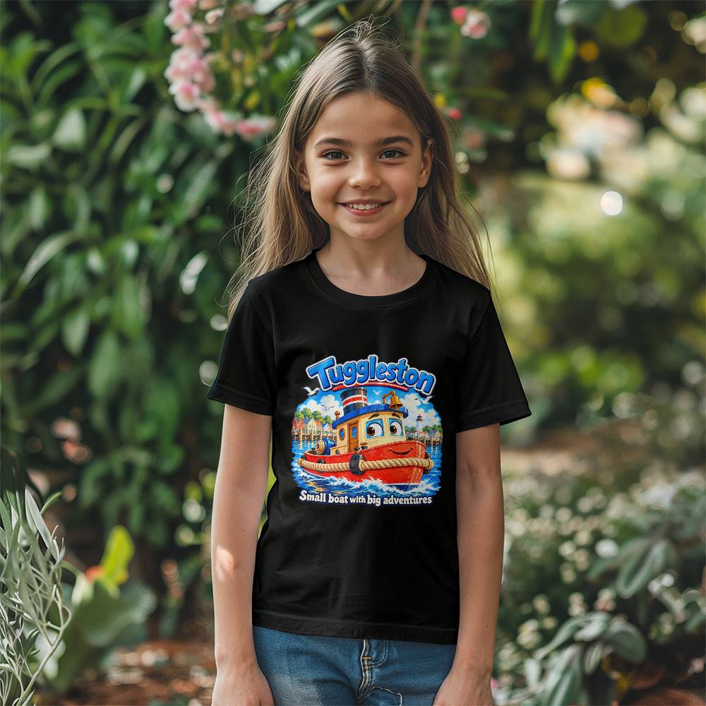 Tuggleston — Small Boat, Big Adventures Kids' T-Shirt