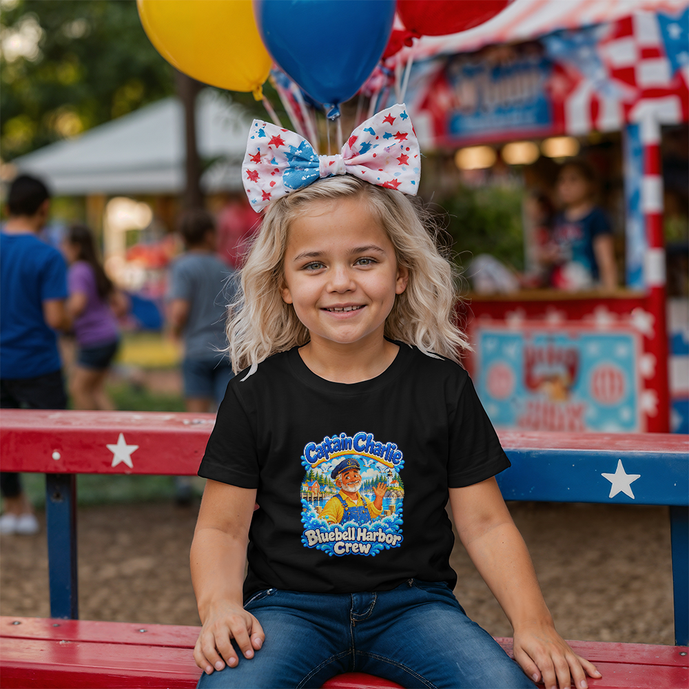 Captain Charlie — Bluebell Harbor Crew Kids T-Shirt