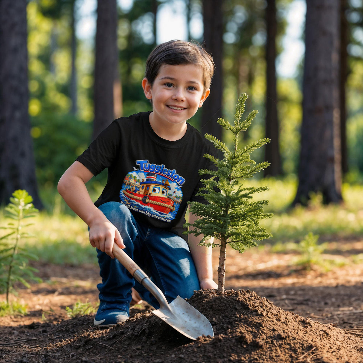 Tuggleston — Small Boat, Big Adventures Kids' T-Shirt