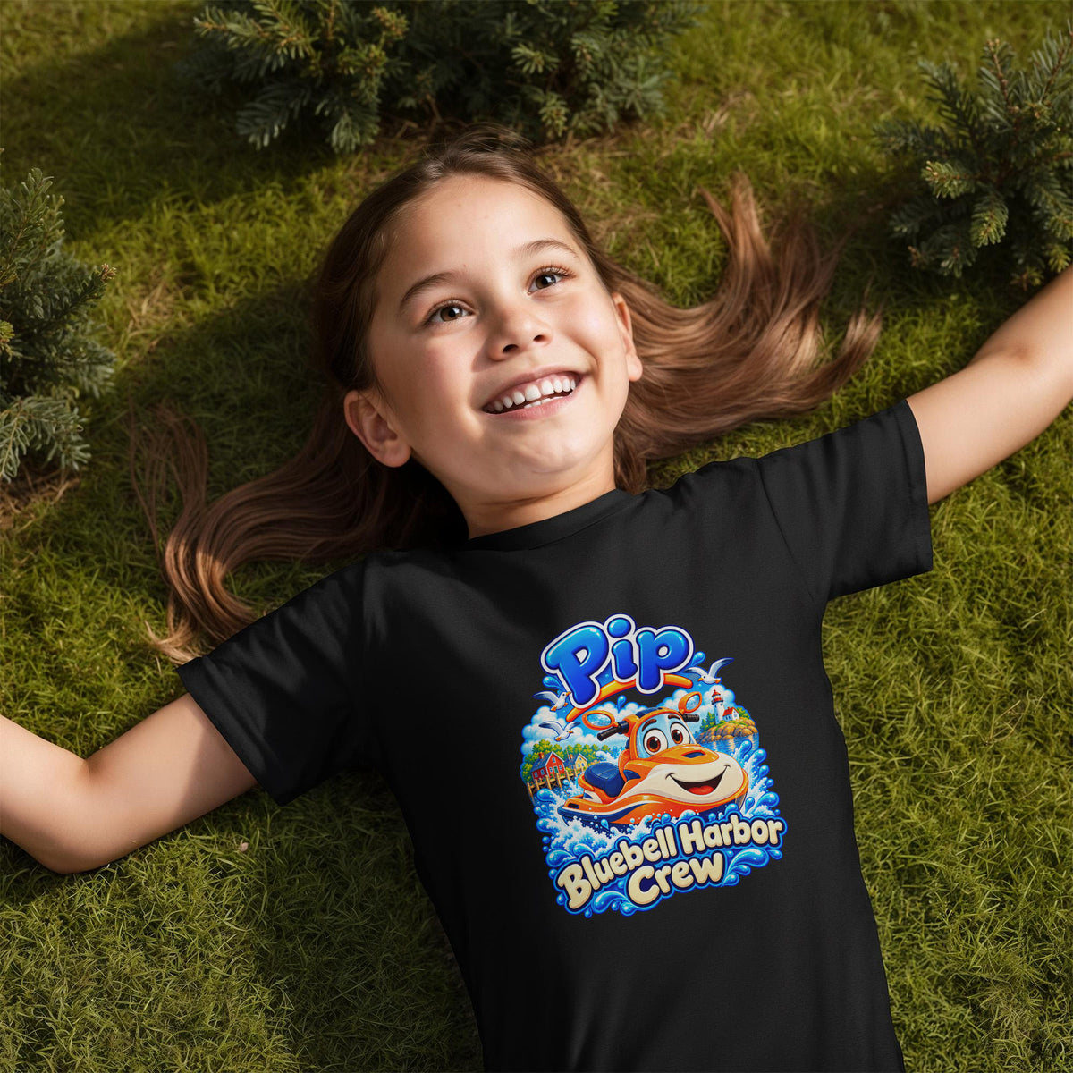 Pip — Bluebell Harbor Crew Kids T-Shirt