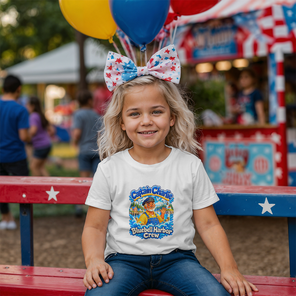 Captain Charlie — Bluebell Harbor Crew Kids T-Shirt