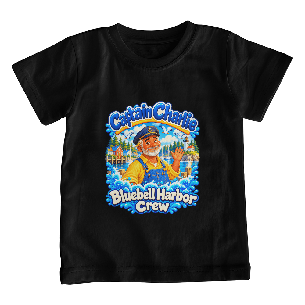 Captain Charlie — Bluebell Harbor Crew Kids T-Shirt