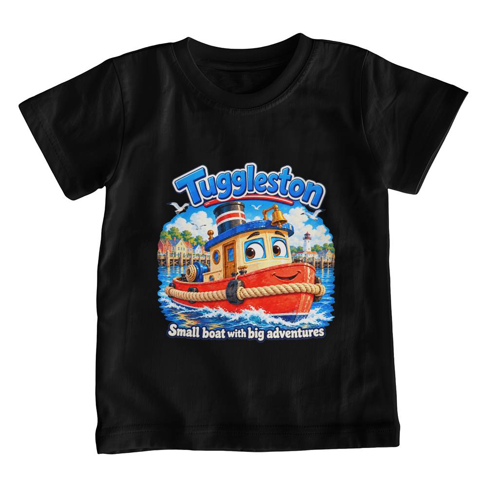 Tuggleston — Small Boat, Big Adventures Kids' T-Shirt