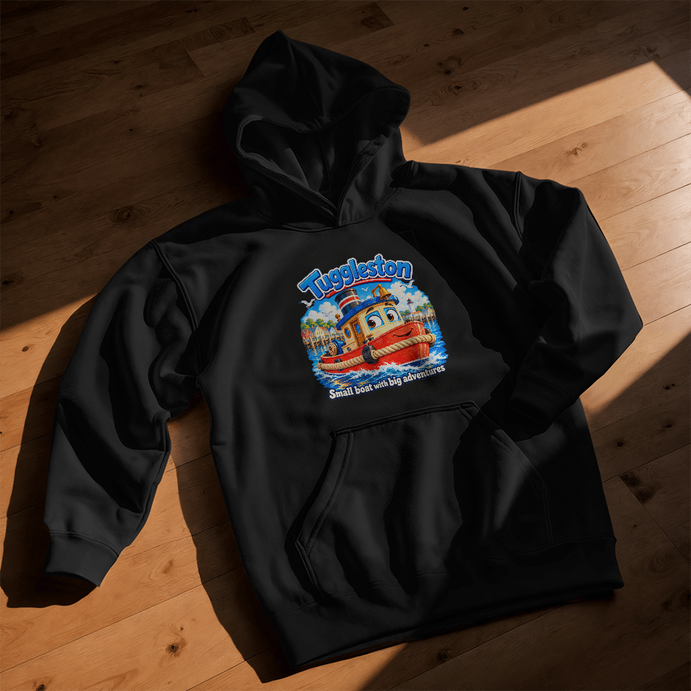Tuggleston — Small Boat, Big Adventures Kids Hoodie