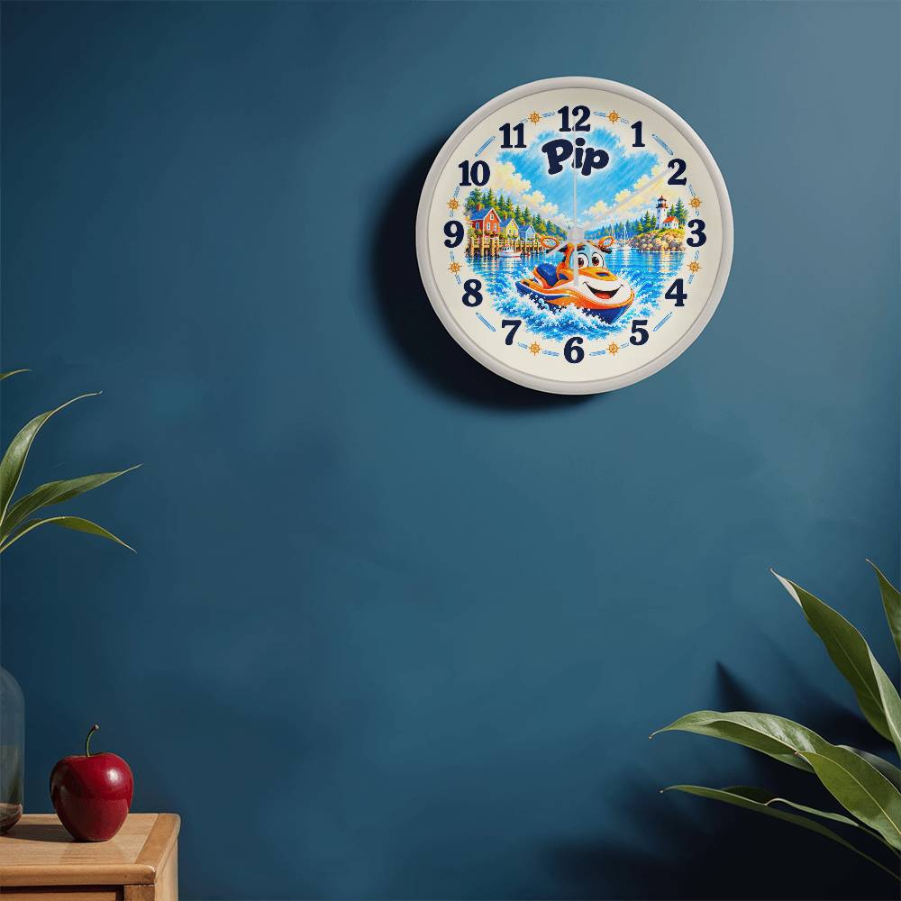 Pip — Bluebell Harbor Wall Clock