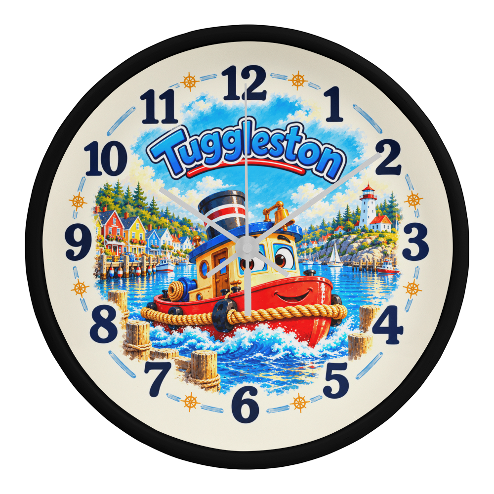 Tuggleston — Bluebell Harbor Wall Clock
