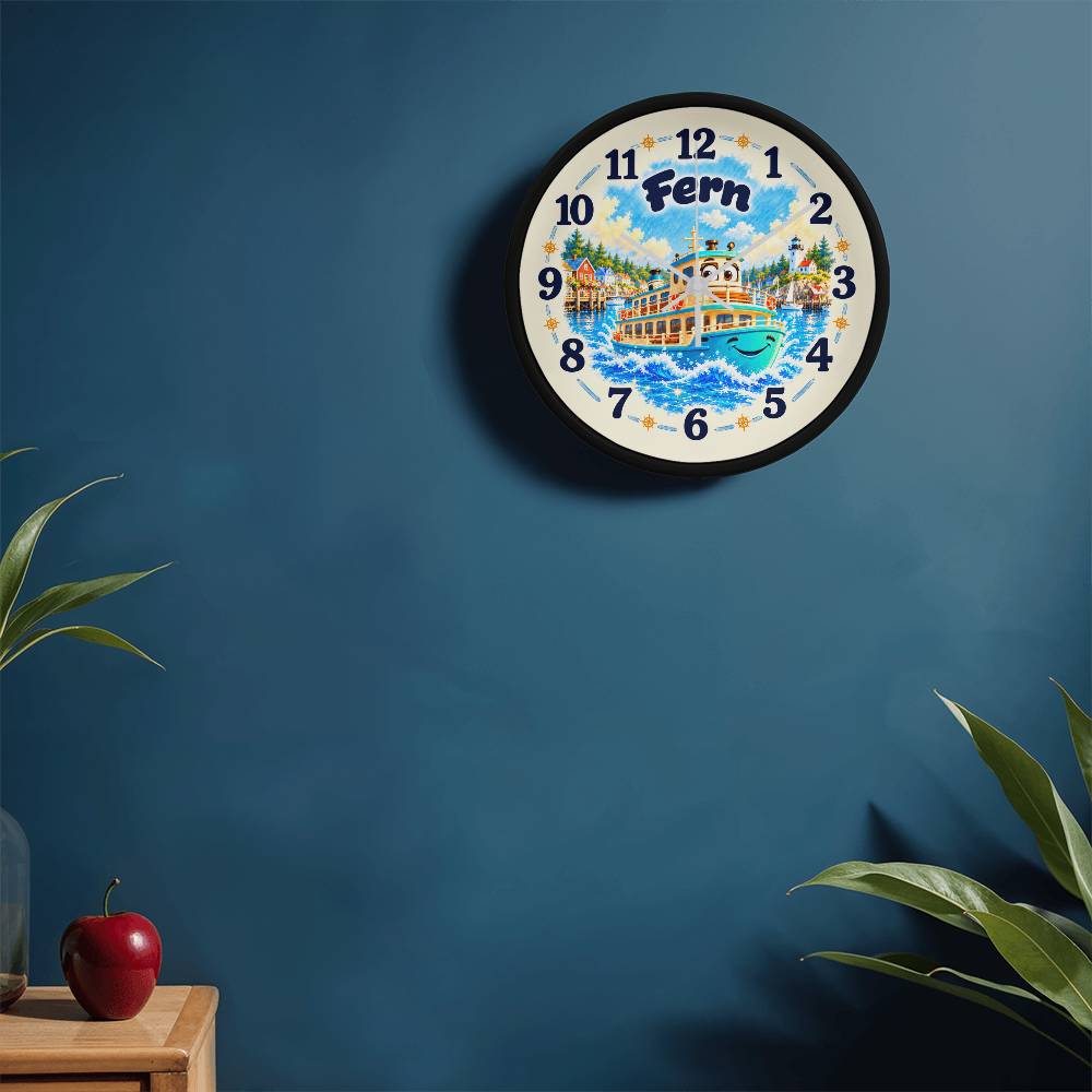 Fern — Bluebell Harbor Wall Clock