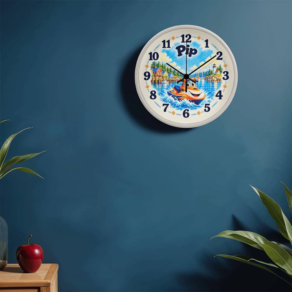 Pip — Bluebell Harbor Wall Clock