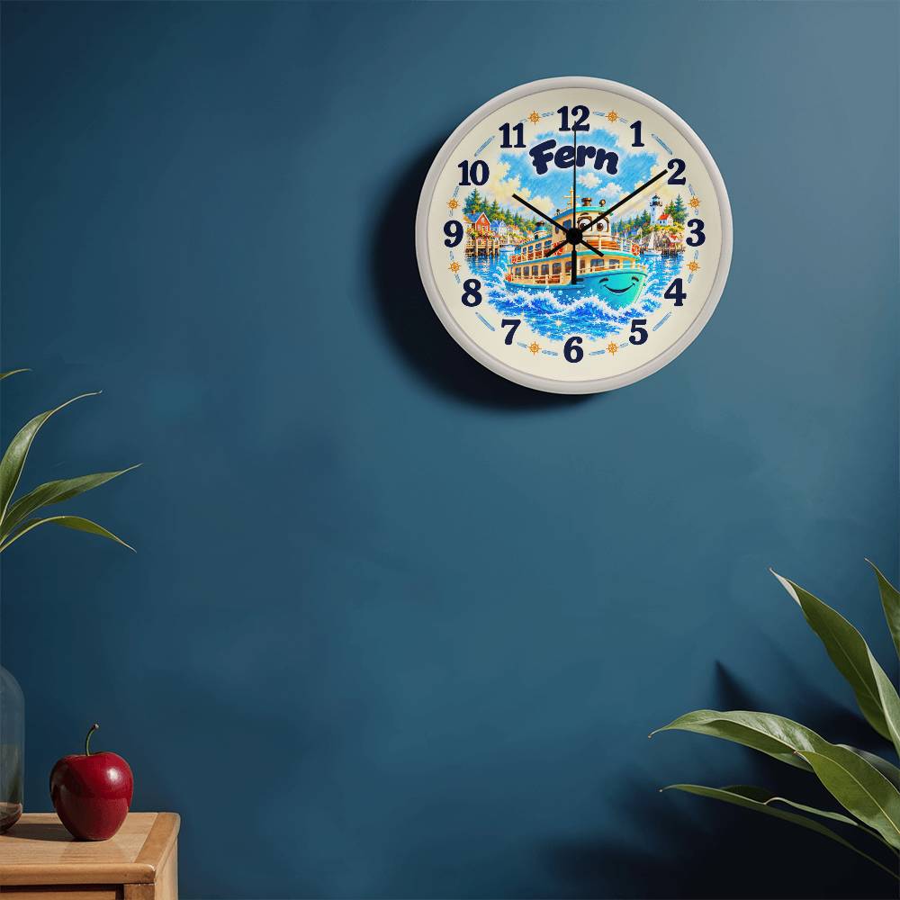 Fern — Bluebell Harbor Wall Clock