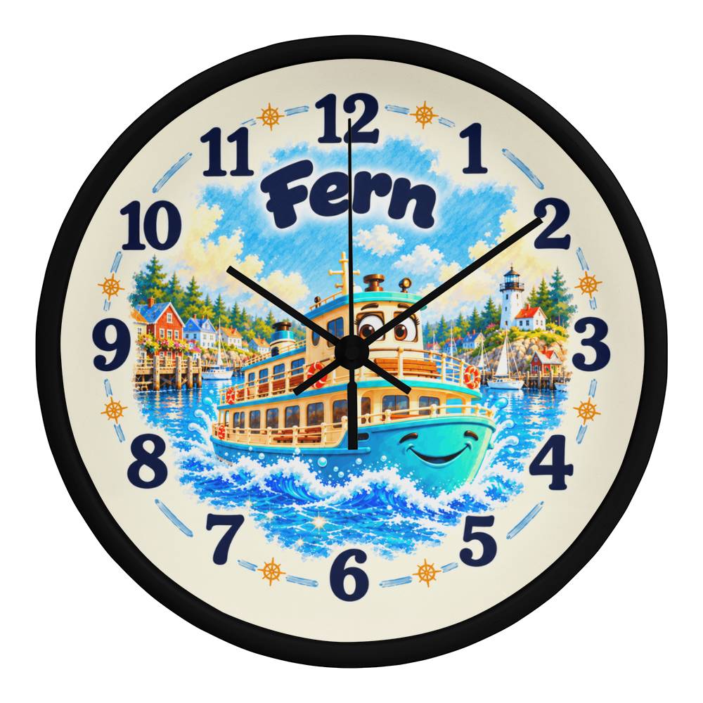 Fern — Bluebell Harbor Wall Clock