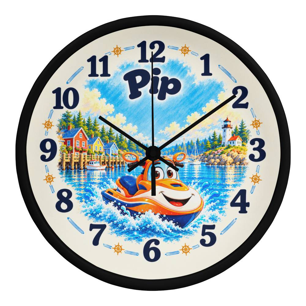 Pip — Bluebell Harbor Wall Clock