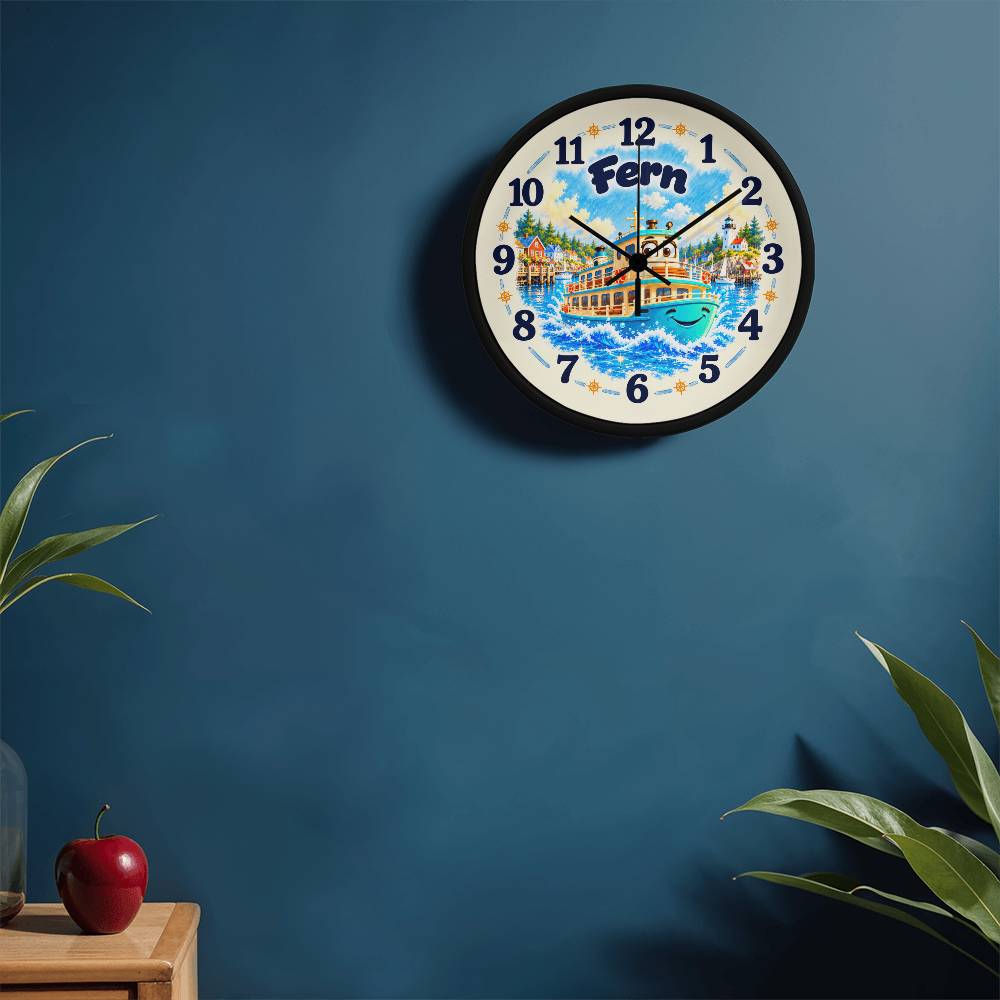 Fern — Bluebell Harbor Wall Clock
